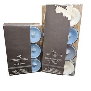 Chesapeake Bay Candle Scented Tealight Lot Blue Skies Jasmine‎ Bouquet 36ct